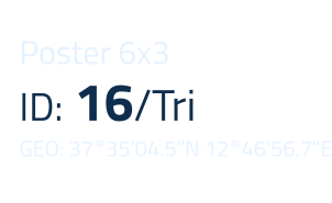 Poster 6x3 ID: 16/Tri GEO: 3735'04.5"N 1246'56.7"E
